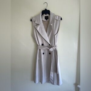 Women's Double-Breasted Sleeveless Vest - Cream